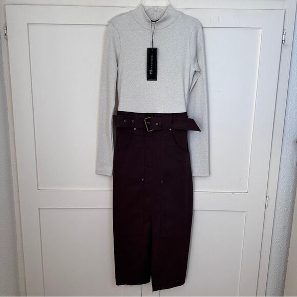 NWT Veronica Beard Morrisey Dress In Oatmeal Brown XS - Picture 2 of 9